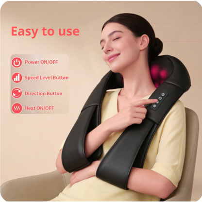 Shiatsu Electric Massager for Neck and Shoulders, for Pain Relief. Back and Body Massager, for Home/Oficce and Car Use